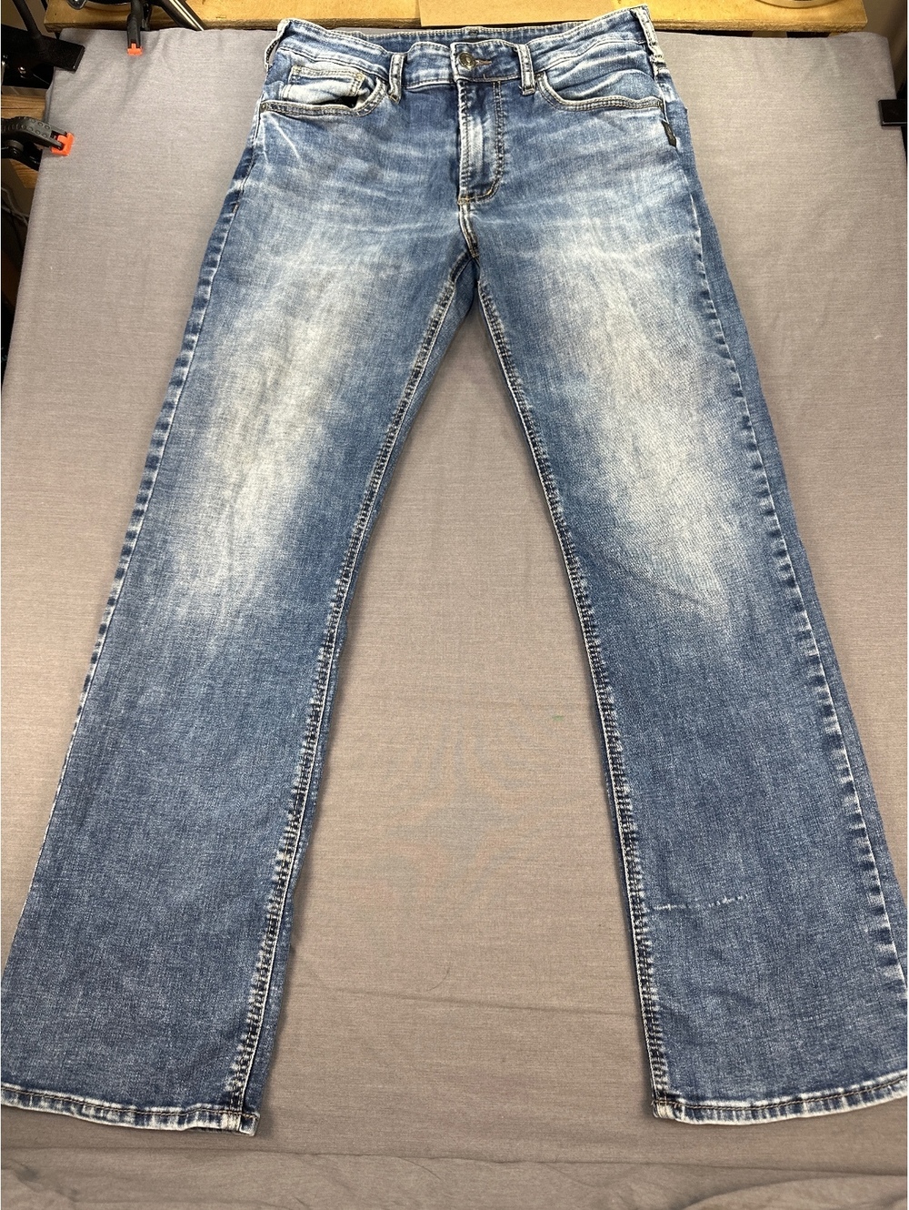 Silver Jeans Company Men's Jeans Zac W30 L32 Blue Straight Fit Denim